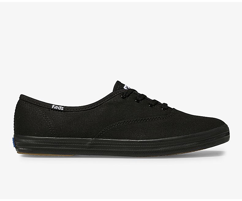 Keds Women's Champion Canvas Originals | Keds Black Champion Shoes - OR5204897